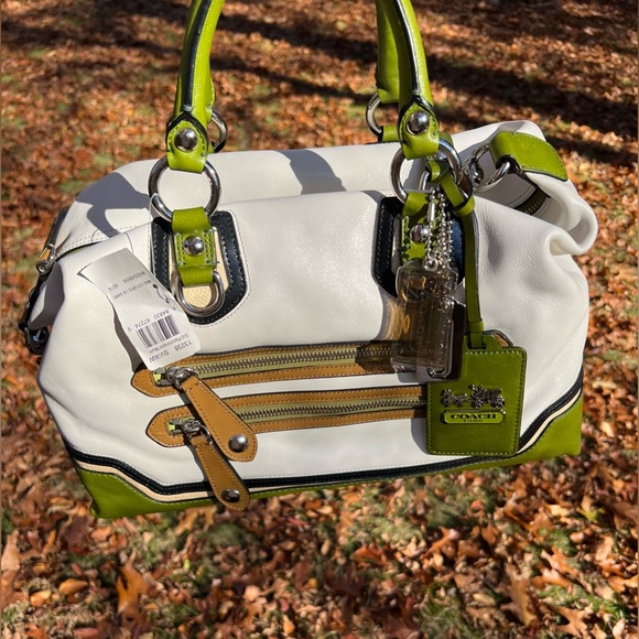 Coach Madison Sabrina Spectator Large Leather Shopper Satchel Hobo NWT Parchment - Picture 5 of 16